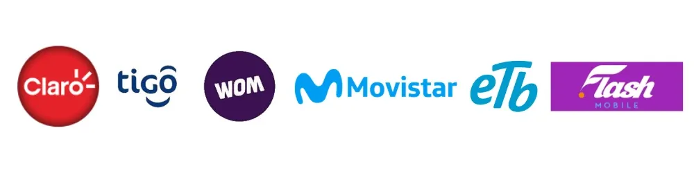 Rechargez les mobiles Claro, Tigo, WOM, Movistar, Etb et Flash Mobile en Colombie avec Joxko